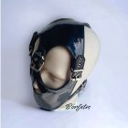 BDSM lacquered leather head mask
