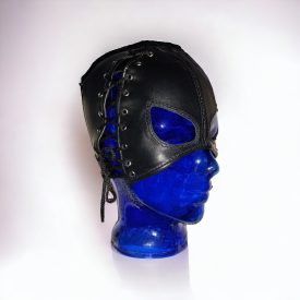 Bdsm leather executioner mask