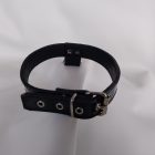 Fetish lacquered leather neck collar