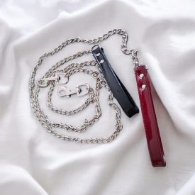 Patent leather leash