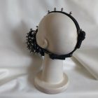 Leather Dog Muzzle with Decorations (Black)