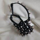 Leder-Hundemaulkorb mit Verzierungen (Schwarz)