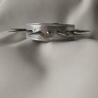 BDSM collar with spiked decorations (silver)