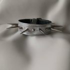 BDSM collar with spiked decorations (silver)