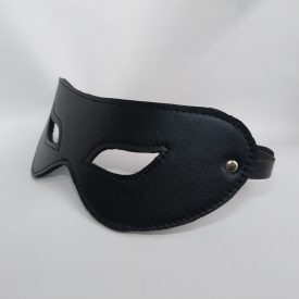 BDSM black leather Eye Mask