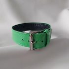 Leather Neck Straps – Crumpled Effect (Silver, Green)