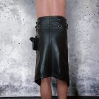  Fetish black leather men's and women's skirt