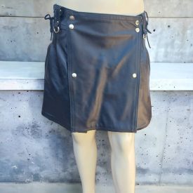 Fetish leather skirt